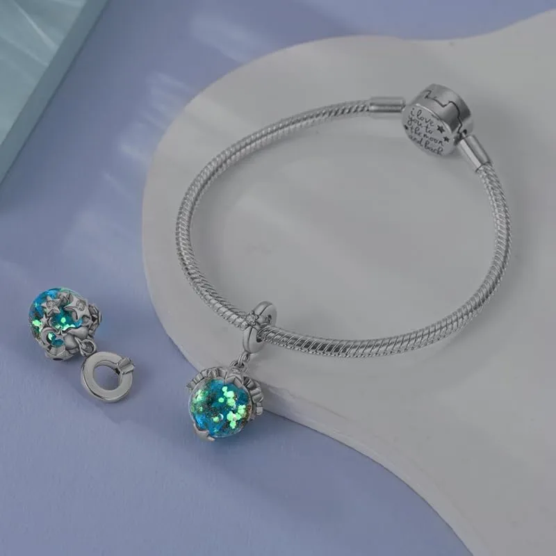 KUNSIR Ciondolo Argento Sterling 925 con Cubic Zirconia per Braccialetti e Collane Europei - immagine 5