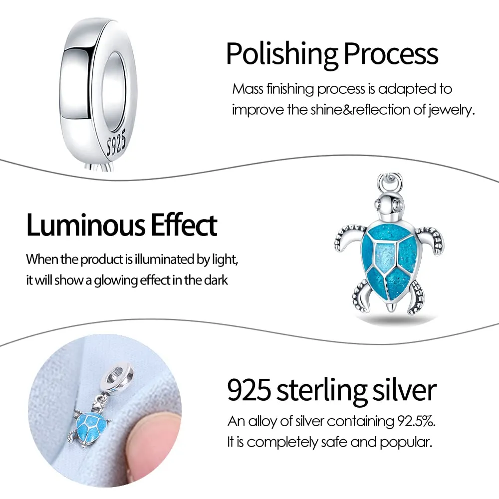 KUNSIR Bead Charm Ciondolo Argento Sterling 925 con Cubic Zirconia per Braccialetti e Collane Europei - immagine 5