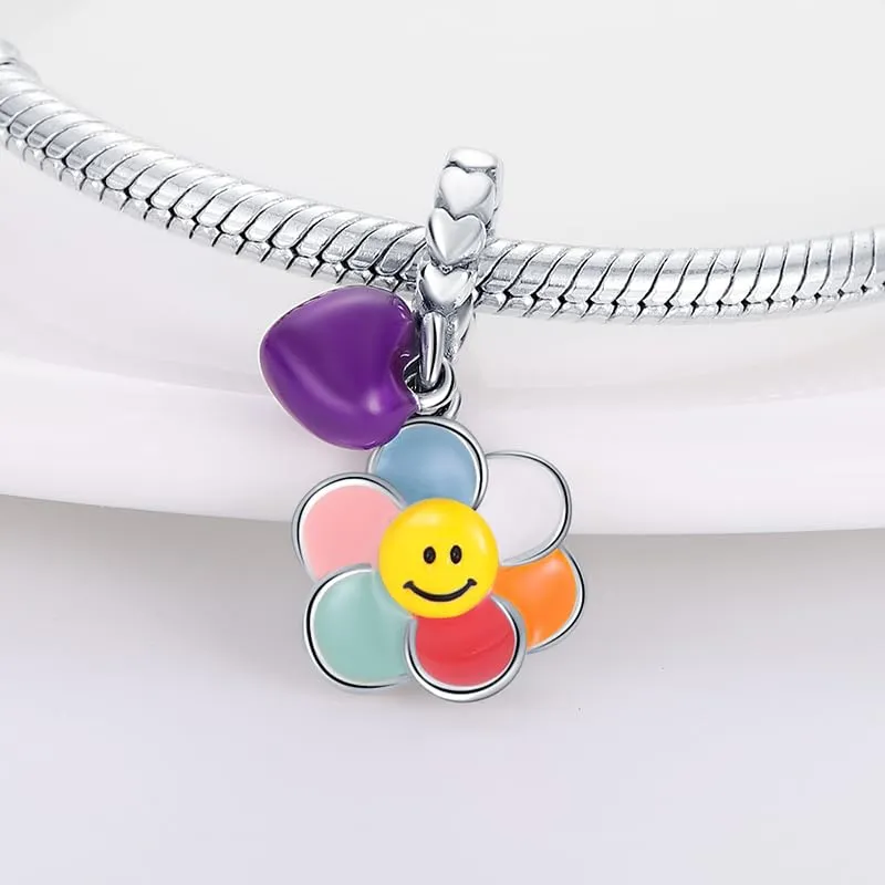 KUNSIR Bead Charm Ciondolo Argento Sterling 925 con Cubic Zirconia per Braccialetti e Collane Europei - immagine 2
