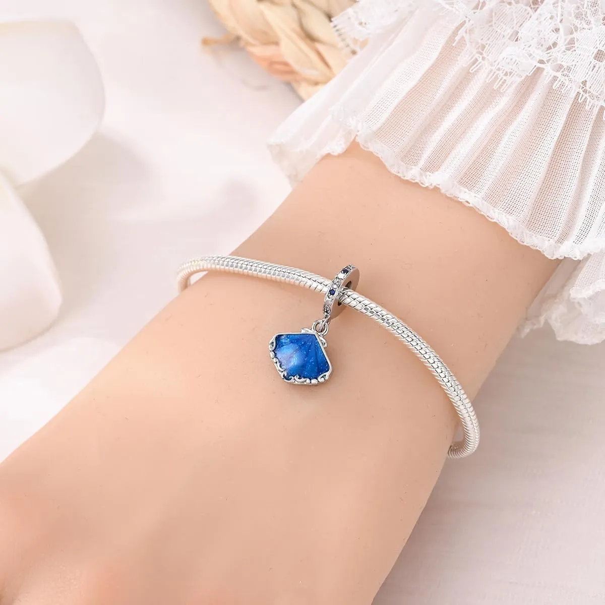 KUNSIR Ciondolo in Argento Sterling 925 con Cubic Zirconia, Compatibile con Braccialetti e Collane Pandora e Europei - immagine 4