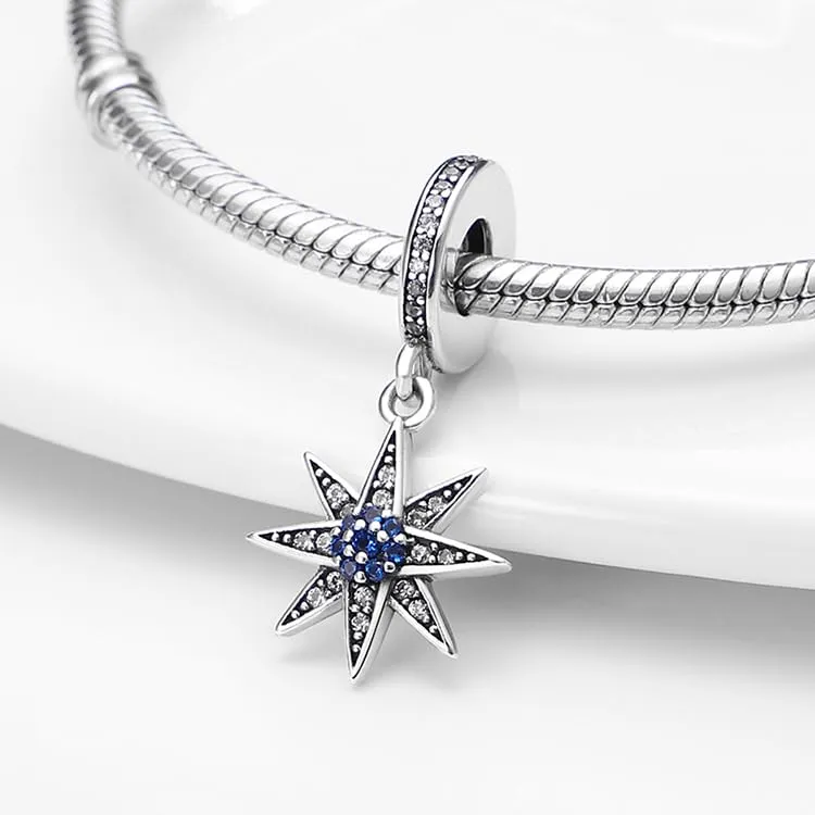 KUNSIR Bead Charm in Argento Sterling 925 con Cubic Zirconia per Braccialetti e Collane Europee - immagine 2