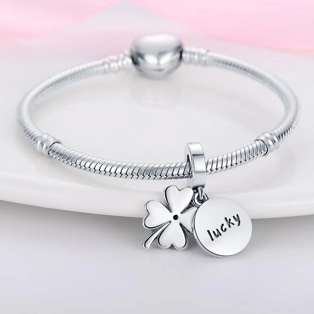 KUNSIR Bead Charm Ciondolo Argento Sterling 925 con Cubic Zirconia per Braccialetti e Collane Europei - immagine 4