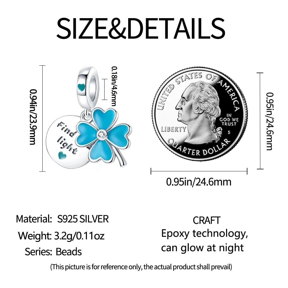 KUNSIR Bead Charm Ciondolo Argento Sterling 925 con Cubic Zirconia per Braccialetti e Collane Europei - immagine 6