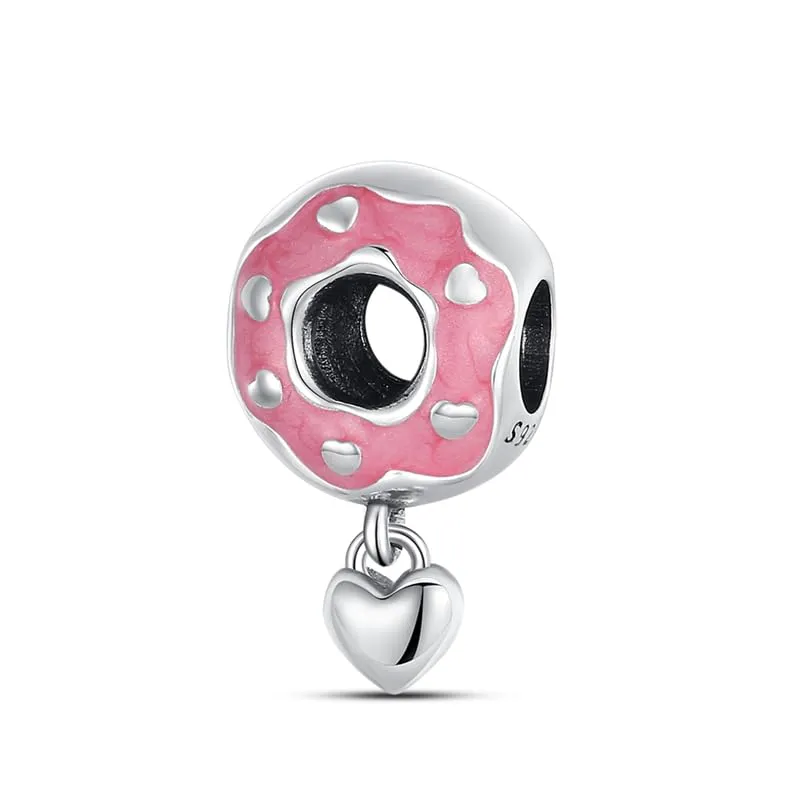 KUNSIR Bead Charm in Argento Sterling 925 con Cubic Zirconia per Braccialetti e Collane Europei - immagine 1