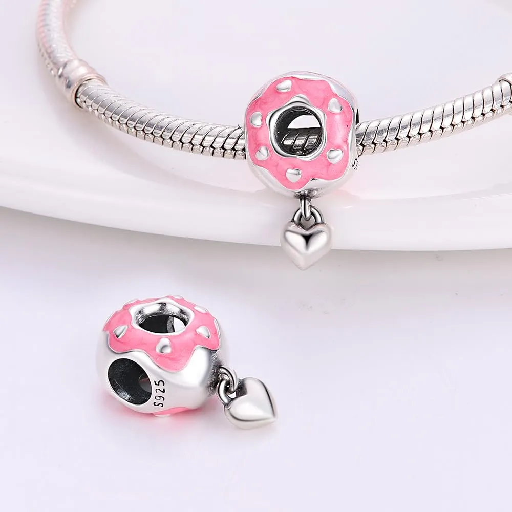 KUNSIR Bead Charm in Argento Sterling 925 con Cubic Zirconia per Braccialetti e Collane Europei - immagine 2