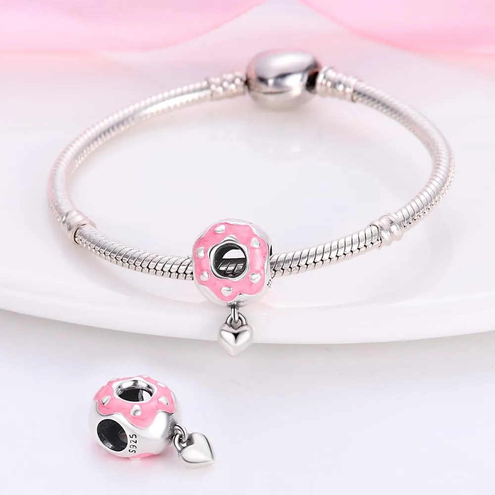 KUNSIR Bead Charm in Argento Sterling 925 con Cubic Zirconia per Braccialetti e Collane Europei - immagine 3