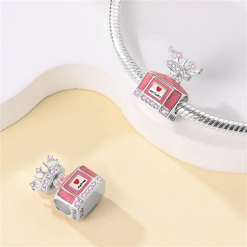 KUNSIR Bead Charm Ciondolo Argento Sterling 925 con Cubic Zirconia per Braccialetti e Collane Europei - immagine 2