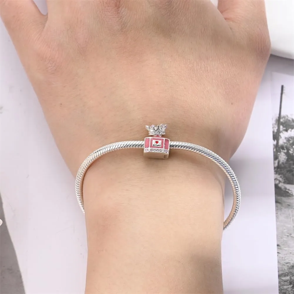 KUNSIR Bead Charm Ciondolo Argento Sterling 925 con Cubic Zirconia per Braccialetti e Collane Europei - immagine 4