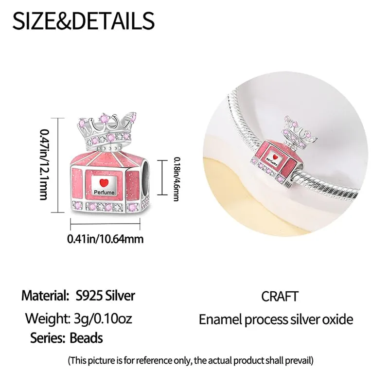KUNSIR Bead Charm Ciondolo Argento Sterling 925 con Cubic Zirconia per Braccialetti e Collane Europei - immagine 5