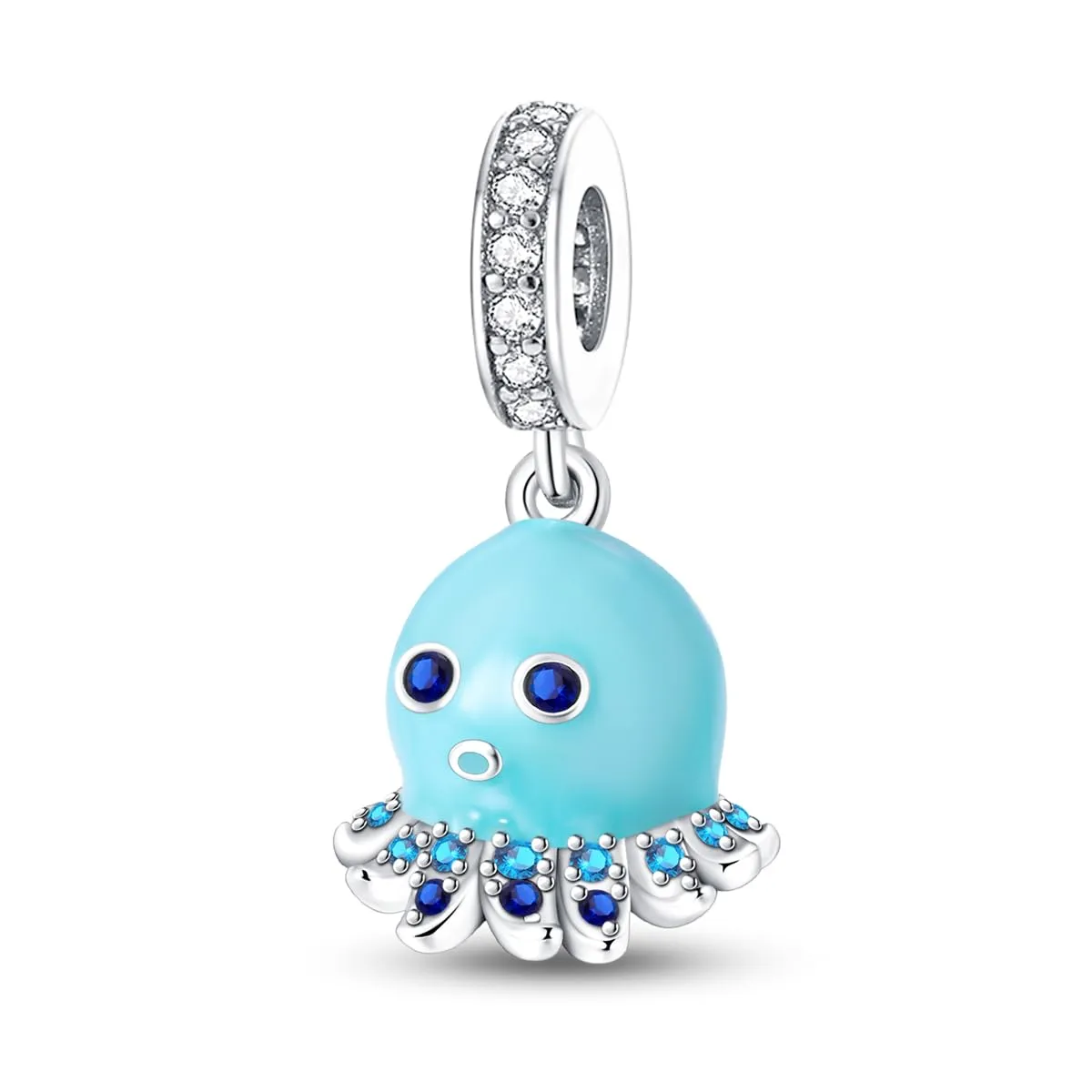 KUNSIR Ciondolo in Argento Sterling 925 con Cubic Zirconia per Braccialetti e Collane Europei - immagine 1