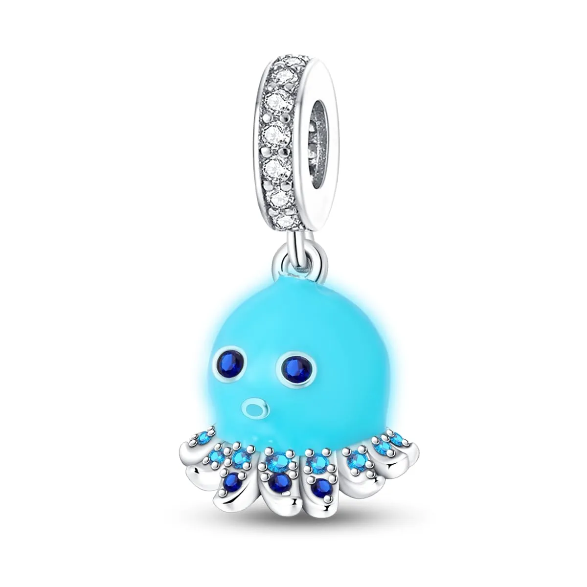KUNSIR Ciondolo in Argento Sterling 925 con Cubic Zirconia per Braccialetti e Collane Europei - immagine 2