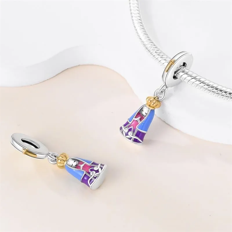 KUNSIR Bead Charm Ciondolo Argento Sterling 925 con Cubic Zirconia per Braccialetti e Collane Europei - immagine 2