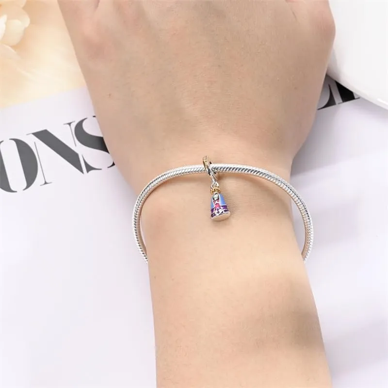 KUNSIR Bead Charm Ciondolo Argento Sterling 925 con Cubic Zirconia per Braccialetti e Collane Europei - immagine 4