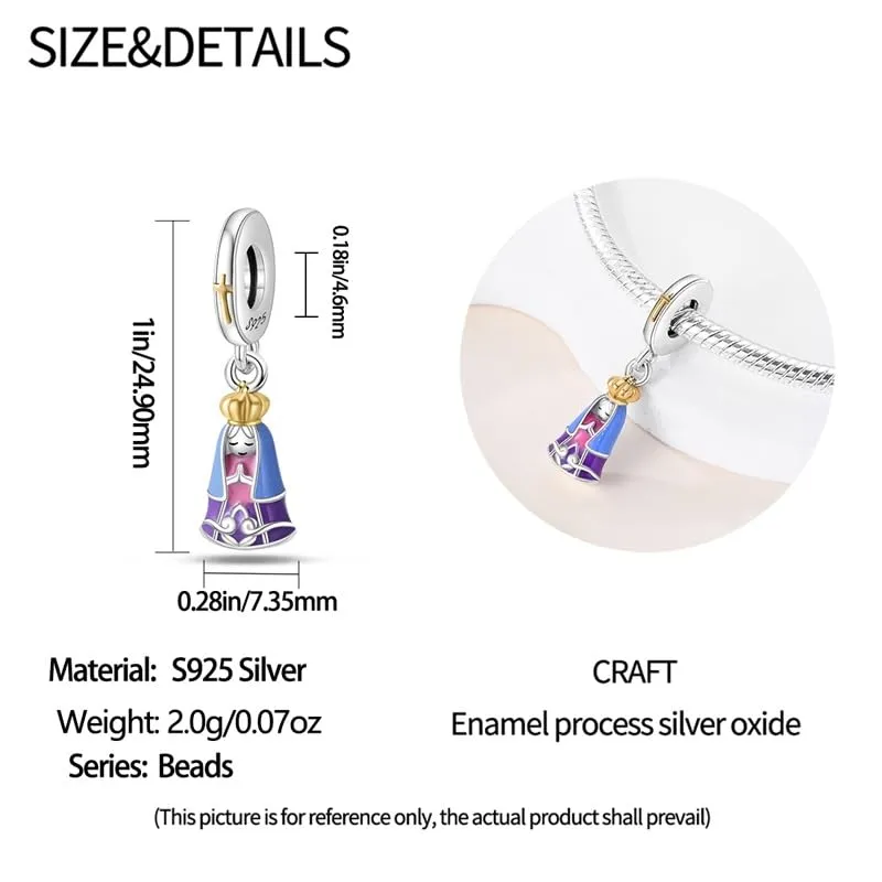 KUNSIR Bead Charm Ciondolo Argento Sterling 925 con Cubic Zirconia per Braccialetti e Collane Europei - immagine 5