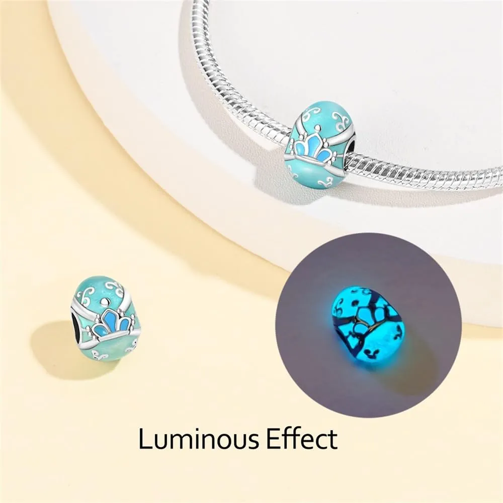 KUNSIR Bead Charm Ciondolo Argento Sterling 925 con Cubic Zirconia per Braccialetti e Collane Europei - immagine 2