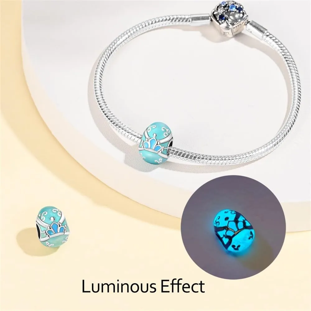 KUNSIR Bead Charm Ciondolo Argento Sterling 925 con Cubic Zirconia per Braccialetti e Collane Europei - immagine 3