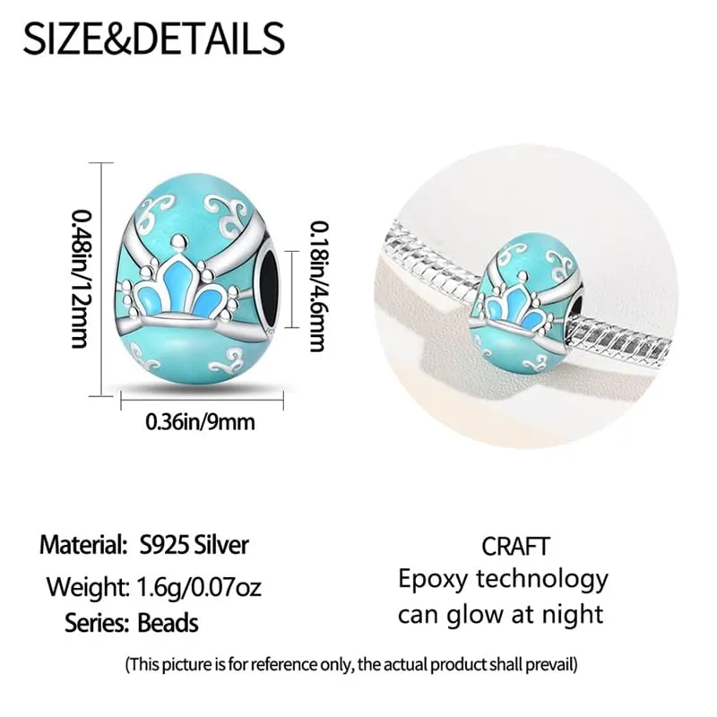 KUNSIR Bead Charm Ciondolo Argento Sterling 925 con Cubic Zirconia per Braccialetti e Collane Europei - immagine 5