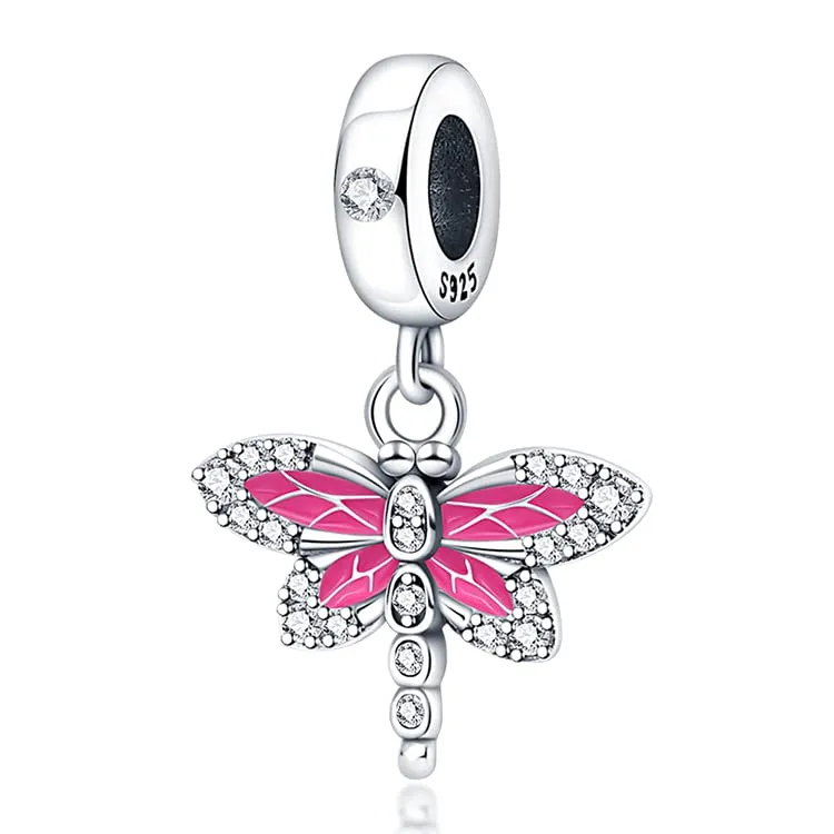 KUNSIR Bead Charm Ciondolo Argento Sterling 925 con Cubic Zirconia per Braccialetti e Collane Europei - immagine 1
