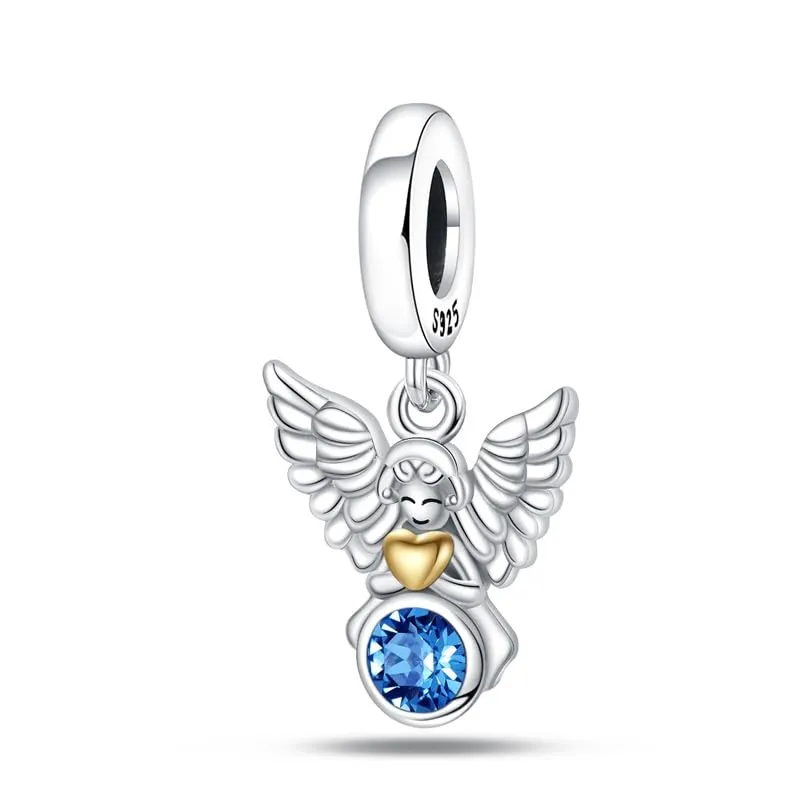 KUNSIR Ciondolo in Argento Sterling 925 con Cubic Zirconia per Braccialetti e Collane Europei - immagine 1