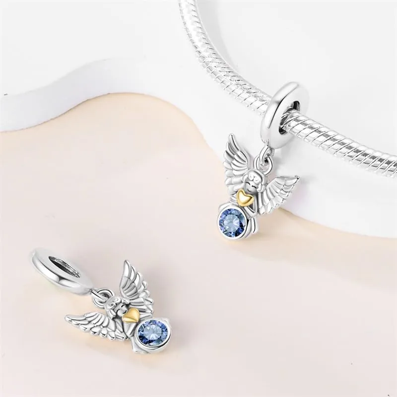 KUNSIR Ciondolo in Argento Sterling 925 con Cubic Zirconia per Braccialetti e Collane Europei - immagine 2