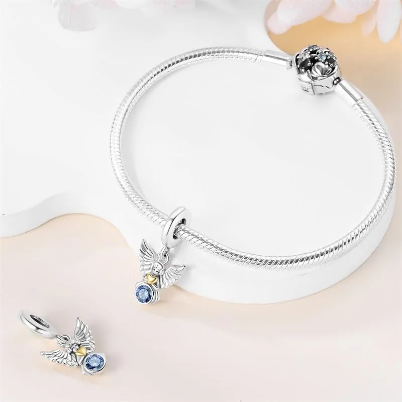 KUNSIR Ciondolo in Argento Sterling 925 con Cubic Zirconia per Braccialetti e Collane Europei - immagine 3