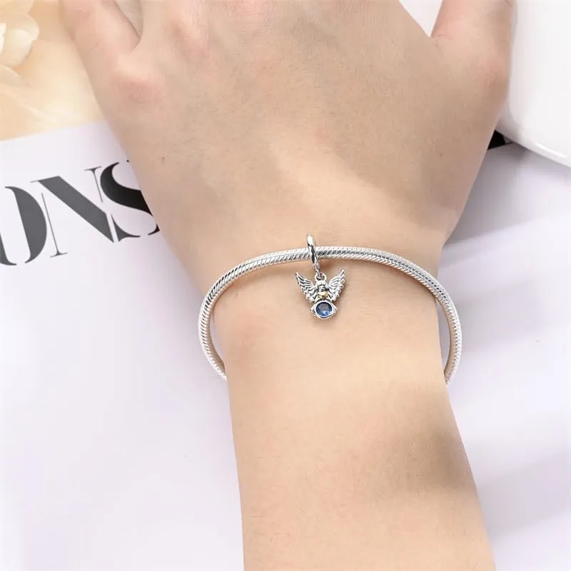 KUNSIR Ciondolo in Argento Sterling 925 con Cubic Zirconia per Braccialetti e Collane Europei - immagine 4
