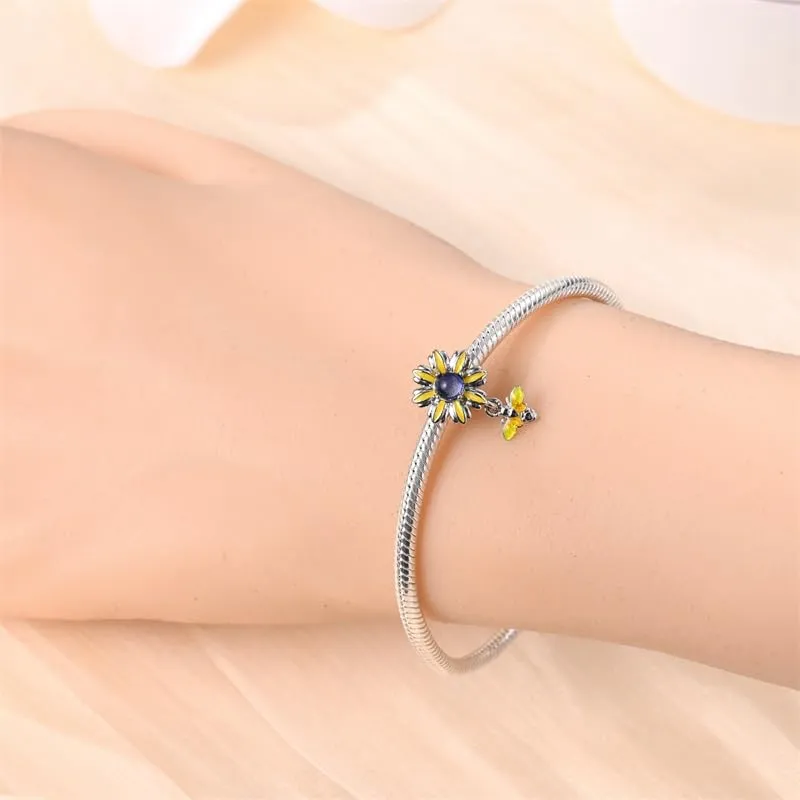 KUNSIR Bead Charm Ciondolo Argento Sterling 925 con Cubic Zirconia per Braccialetti e Collane Europei - immagine 4