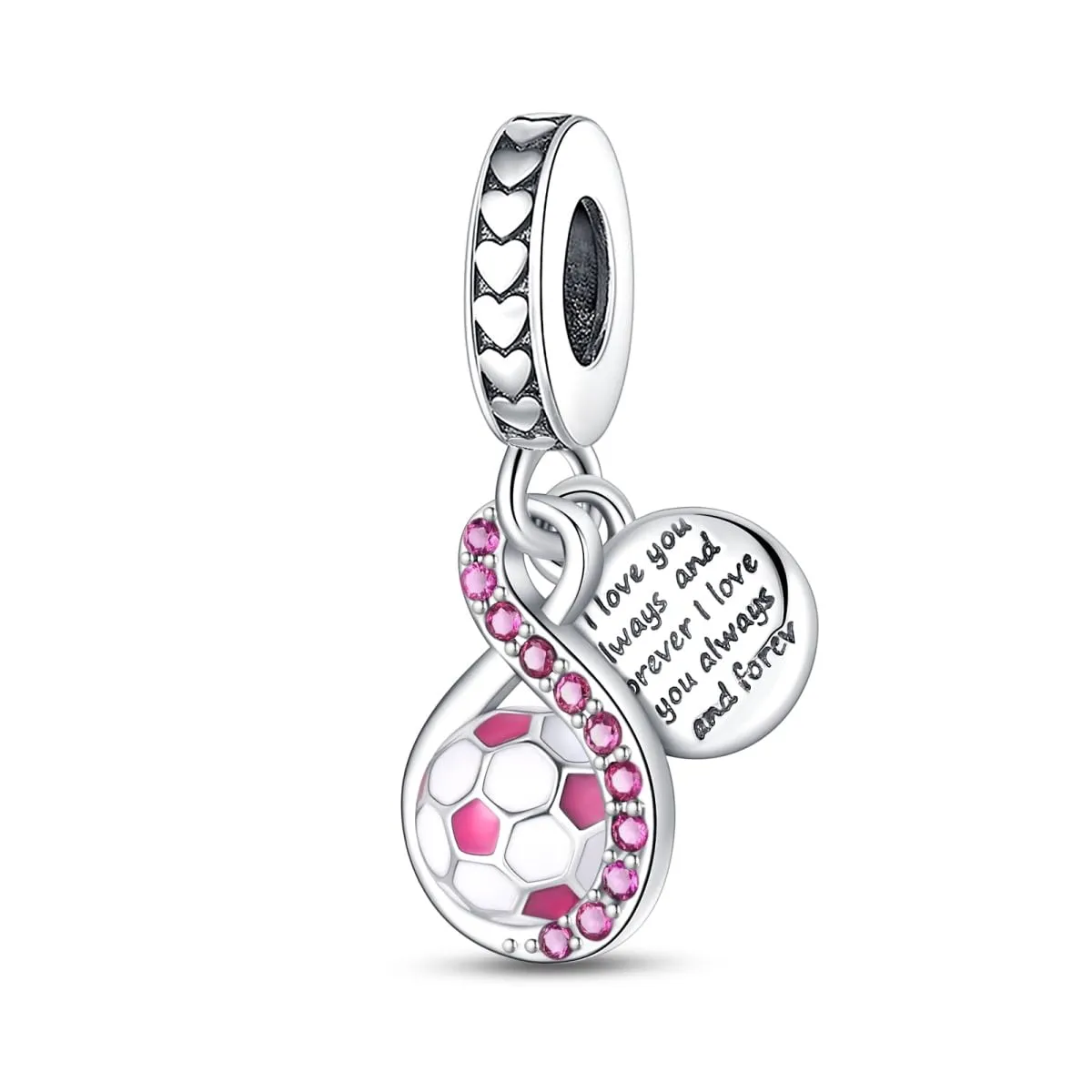 KUNSIR Ciondolo in Argento Sterling 925 con Cubic Zirconia per Braccialetti e Collane Europei - immagine 1