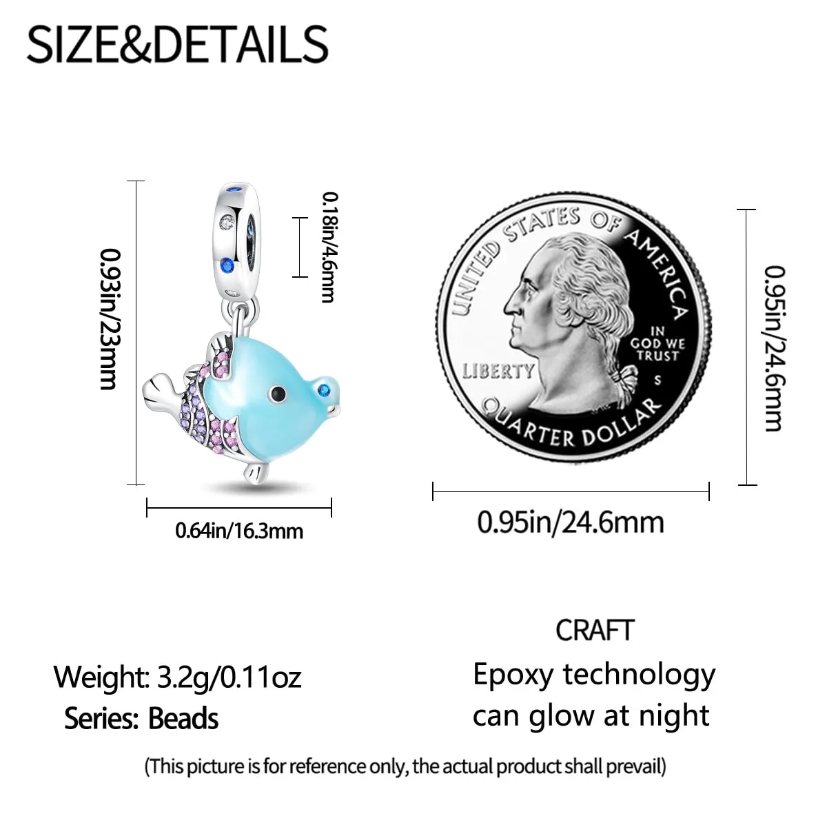 KUNSIR Bead Charm Ciondolo Argento Sterling 925 con Cubic Zirconia per Braccialetti e Collane Europei - immagine 6