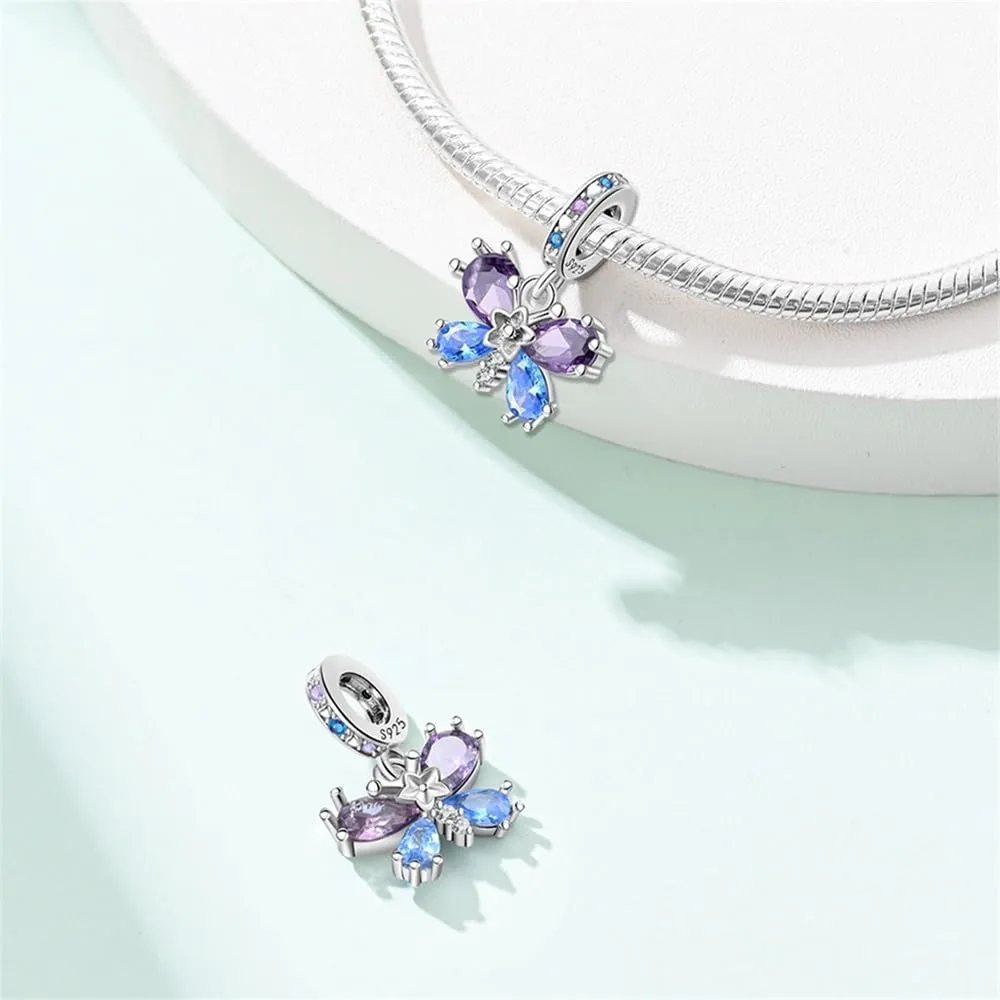 KUNSIR Bead Charm Ciondolo Argento Sterling 925 con Cubic Zirconia per Braccialetti e Collane Europei - immagine 2