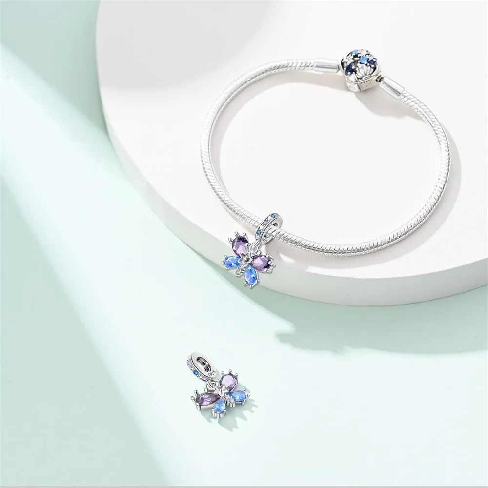 KUNSIR Bead Charm Ciondolo Argento Sterling 925 con Cubic Zirconia per Braccialetti e Collane Europei - immagine 3