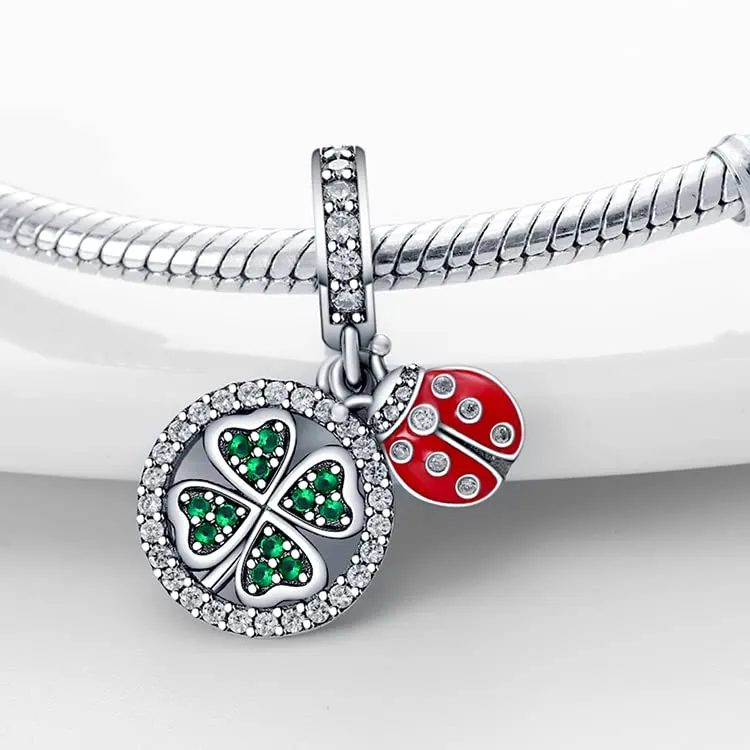 KUNSIR Bead Charm Ciondolo Argento Sterling 925 con Cubic Zirconia per Braccialetti e Collane Europei - immagine 2