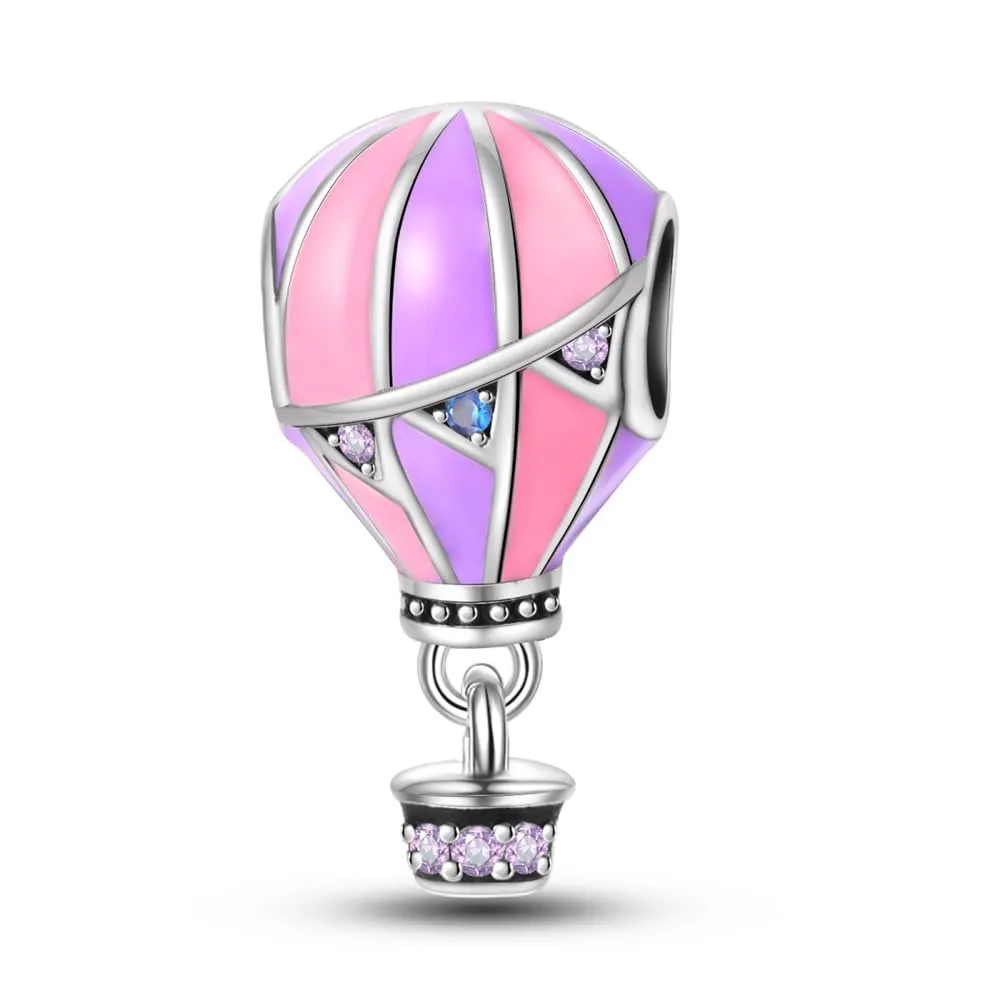 KUNSIR Bead Charm Ciondolo Argento Sterling 925 con Cubic Zirconia per Pandora Braccialetti, Collane Europee - immagine 1