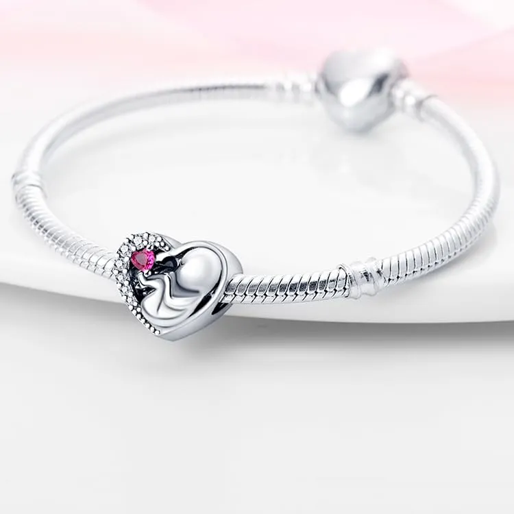 KUNSIR Ciondolo in Argento Sterling 925 con Cubic Zirconia per Braccialetti e Collane Europei - immagine 3