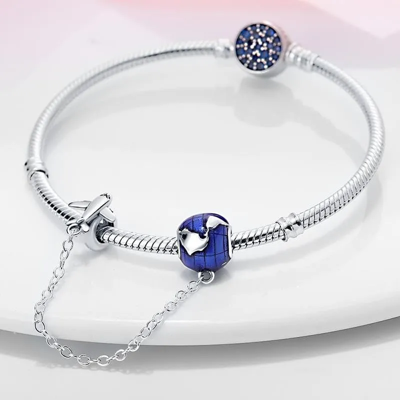KUNSIR Bead Charm in Argento Sterling 925 con Cubic Zirconia per Braccialetti e Collane Europei - immagine 3