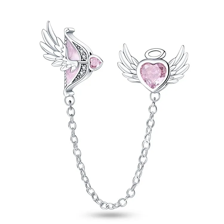 KUNSIR Bead Charm in Argento Sterling 925 con Cubic Zirconia per Braccialetti e Collane Europei - immagine 1