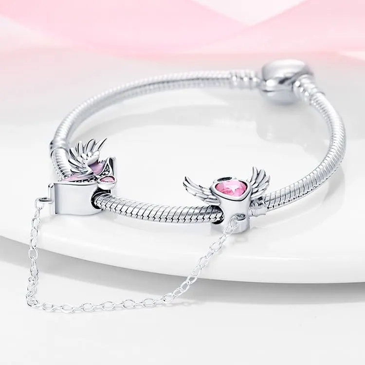 KUNSIR Bead Charm in Argento Sterling 925 con Cubic Zirconia per Braccialetti e Collane Europei - immagine 3