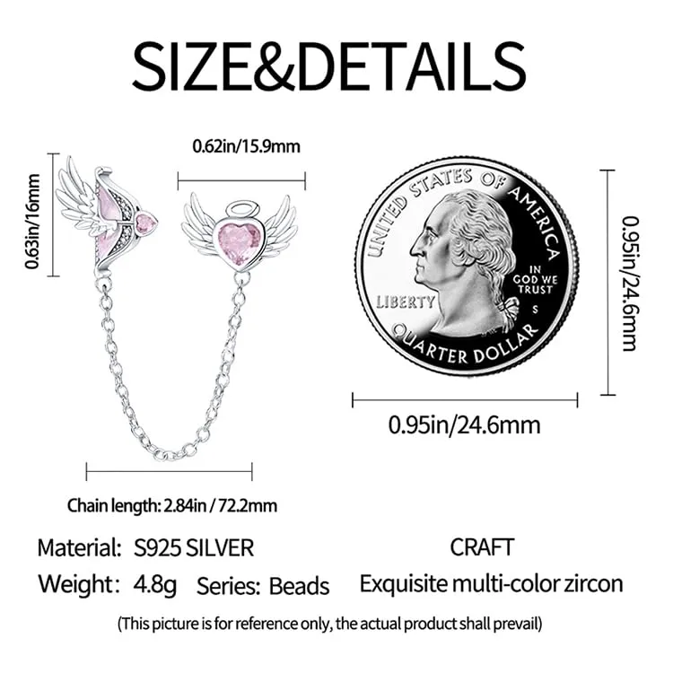 KUNSIR Bead Charm in Argento Sterling 925 con Cubic Zirconia per Braccialetti e Collane Europei - immagine 5