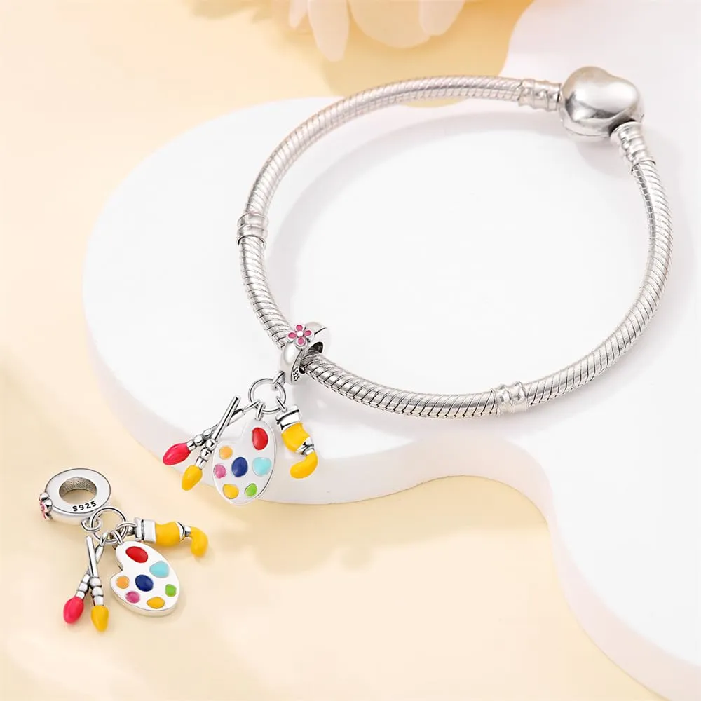 KUNSIR Bead Charm in Argento Sterling 925 con Cubic Zirconia per Braccialetti e Collane Europei - immagine 3