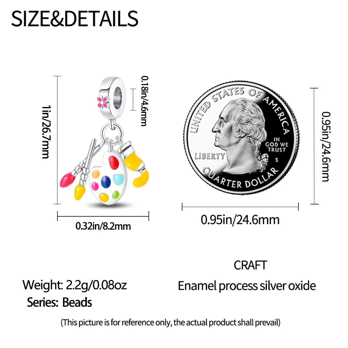 KUNSIR Bead Charm in Argento Sterling 925 con Cubic Zirconia per Braccialetti e Collane Europei - immagine 5