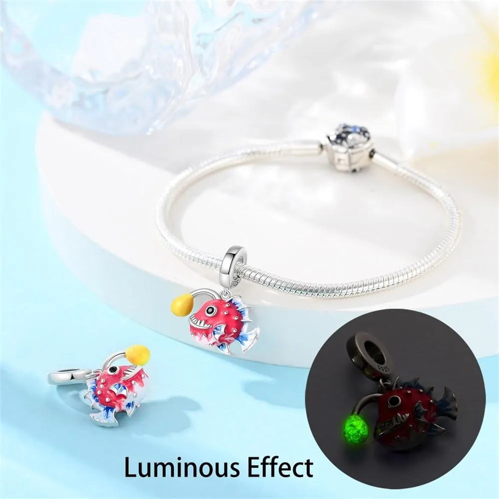 KUNSIR Bead Charm Ciondolo Argento Sterling 925 con Cubic Zirconia per Pandora Braccialetti e Collane Europei - immagine 3