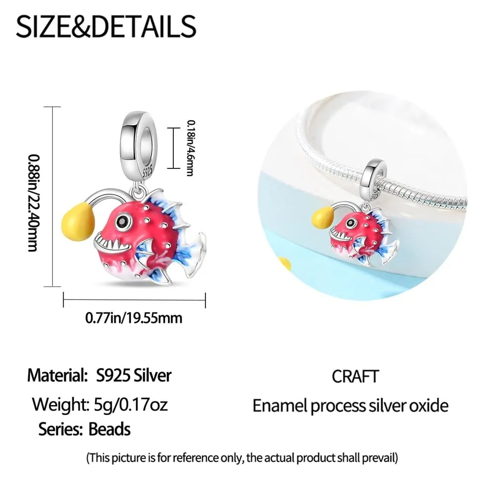 KUNSIR Bead Charm Ciondolo Argento Sterling 925 con Cubic Zirconia per Pandora Braccialetti e Collane Europei - immagine 6