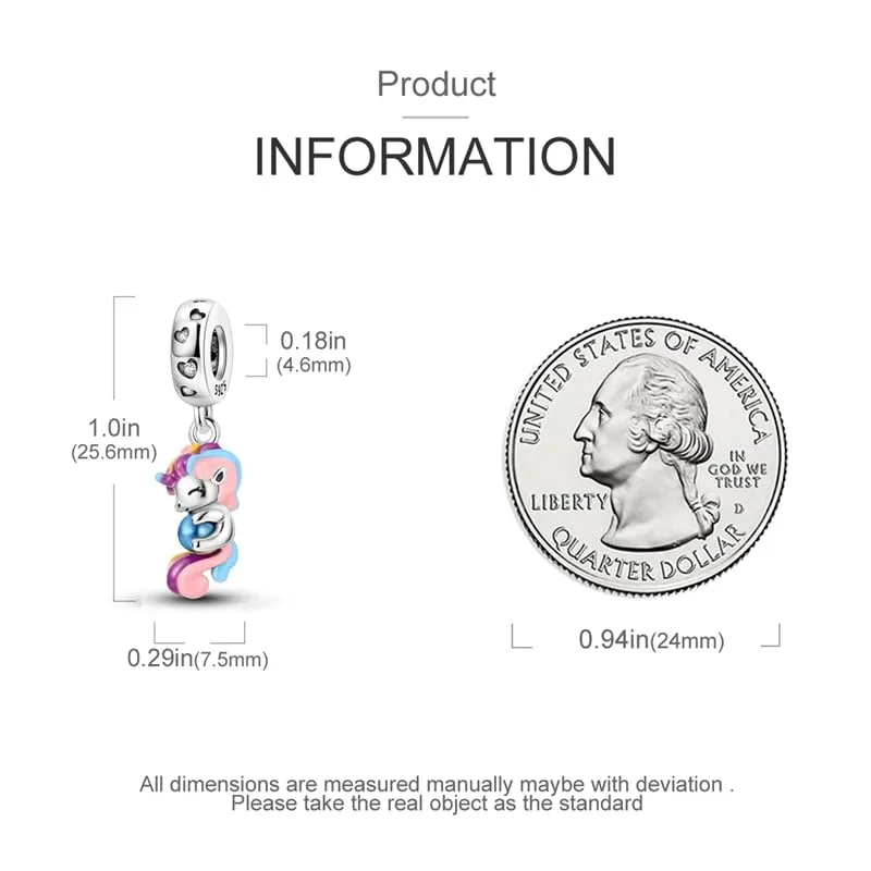 KUNSIR Bead Charm Ciondolo Argento Sterling 925 con Cubic Zirconia per Braccialetti e Collane Europei - immagine 5