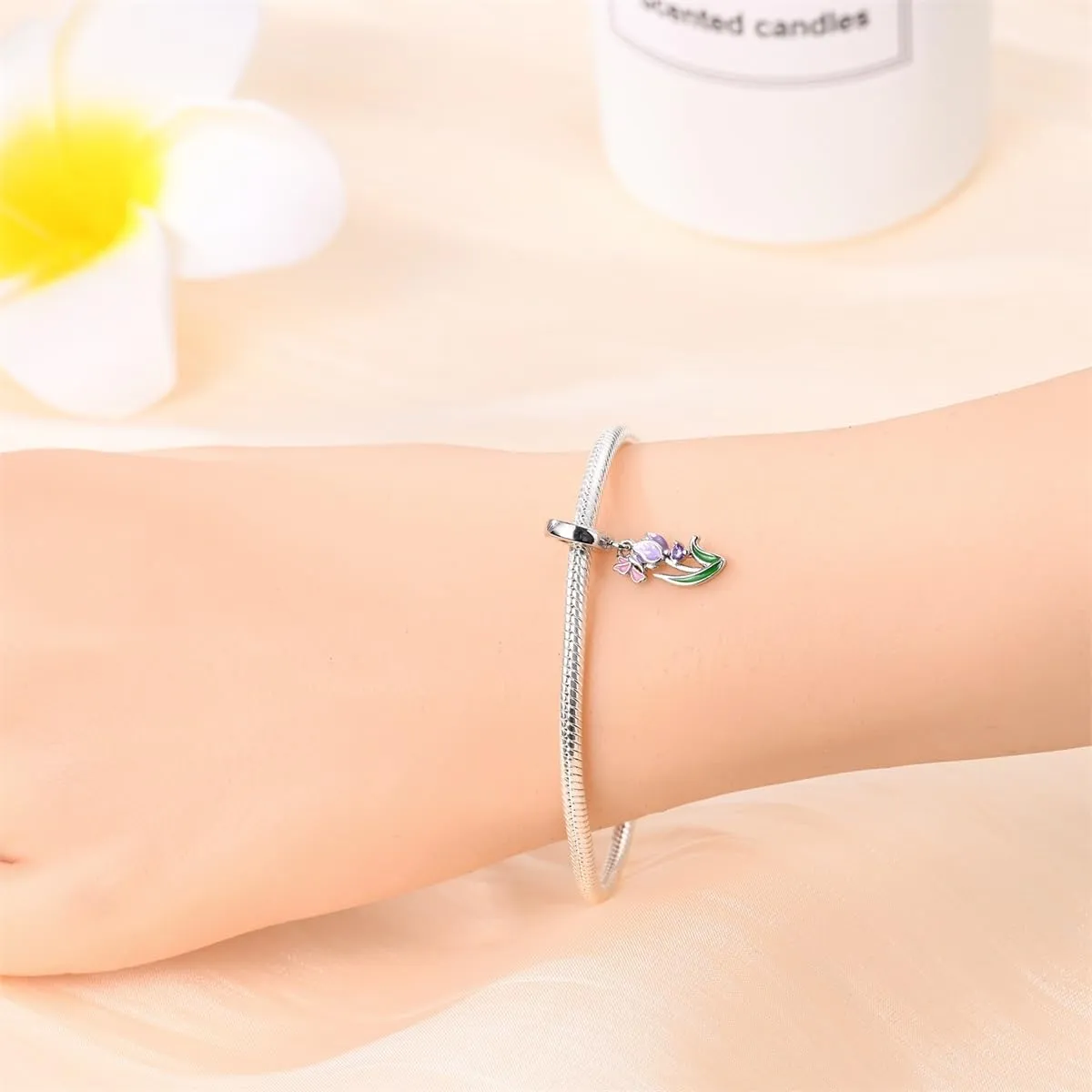 KUNSIR Ciondolo in Argento Sterling 925 con Cubic Zirconia per Braccialetti e Collane Europei - immagine 4