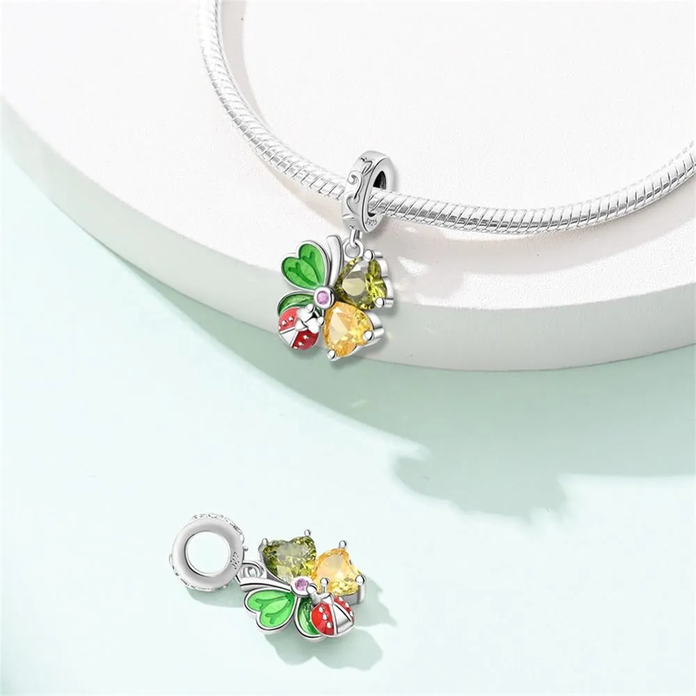 KUNSIR Bead Charm Ciondolo Argento Sterling 925 con Cubic Zirconia per Braccialetti e Collane Europei - immagine 2