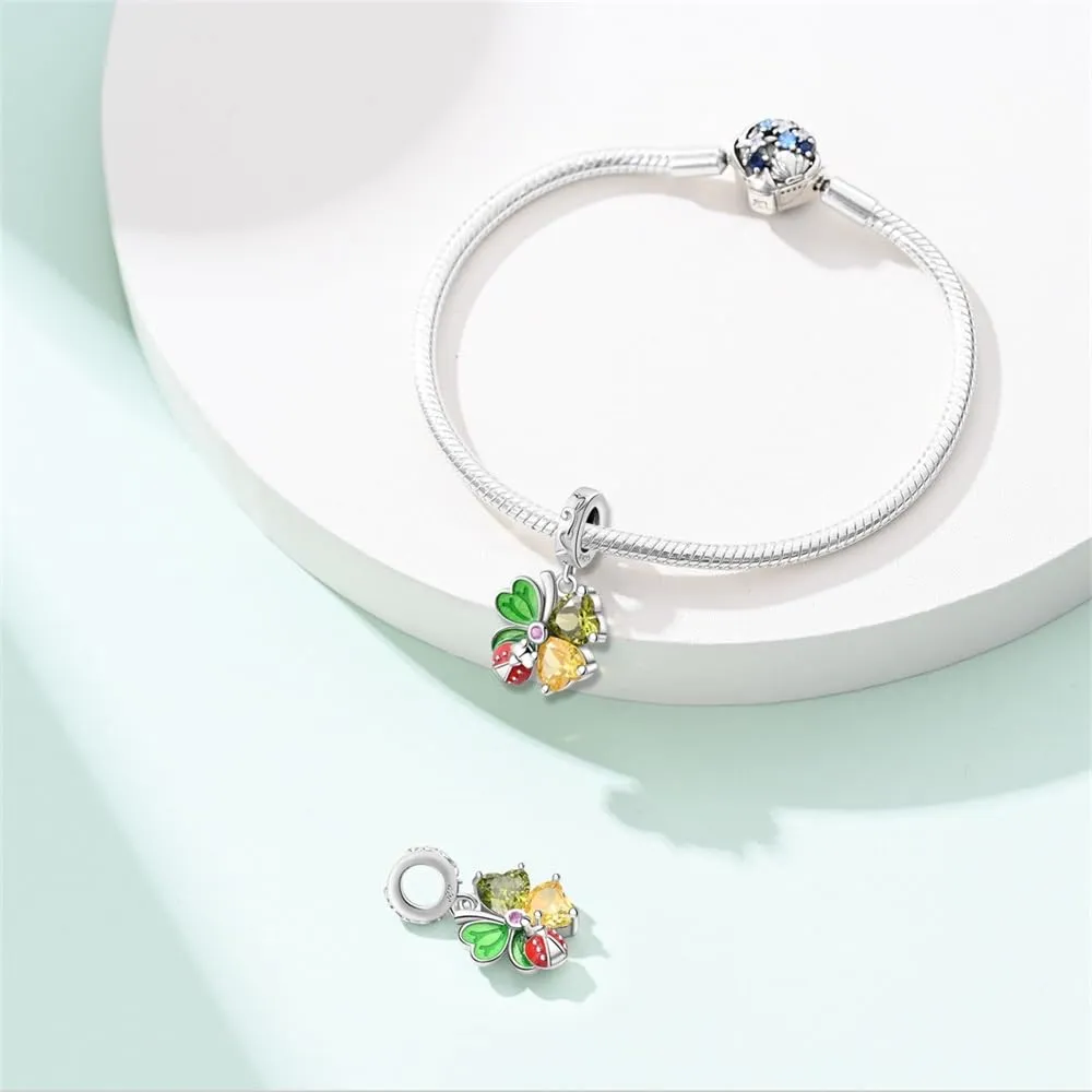 KUNSIR Bead Charm Ciondolo Argento Sterling 925 con Cubic Zirconia per Braccialetti e Collane Europei - immagine 3