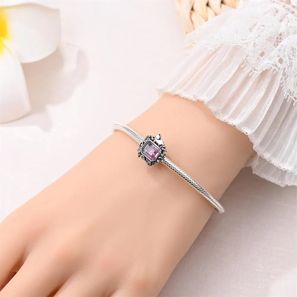 KUNSIR Bead Charm in Argento Sterling 925 con Cubic Zirconia per Braccialetti e Collane Europei - immagine 4