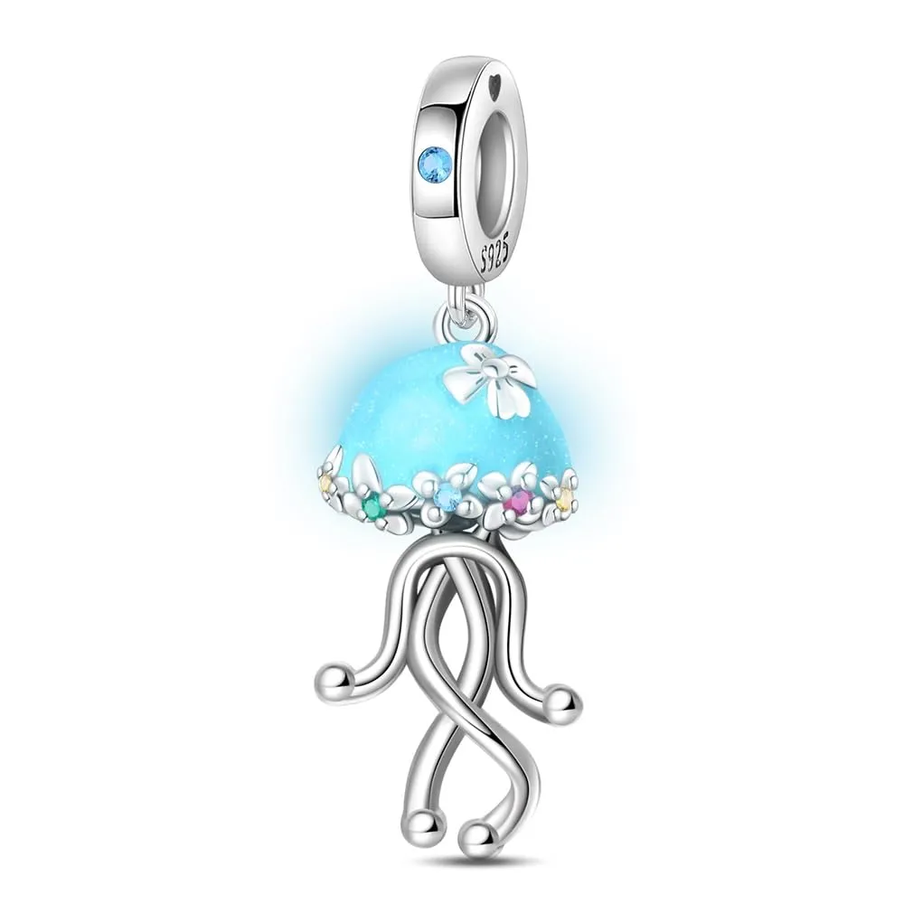 KUNSIR Bead Charm Ciondolo Argento Sterling 925 con Cubic Zirconia per Pandora Braccialetti e Collane Europee - immagine 2