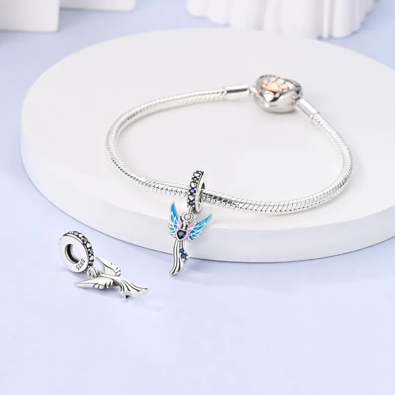 KUNSIR Ciondolo in Argento Sterling 925 con Cubic Zirconia per Braccialetti e Collane Europei - immagine 3