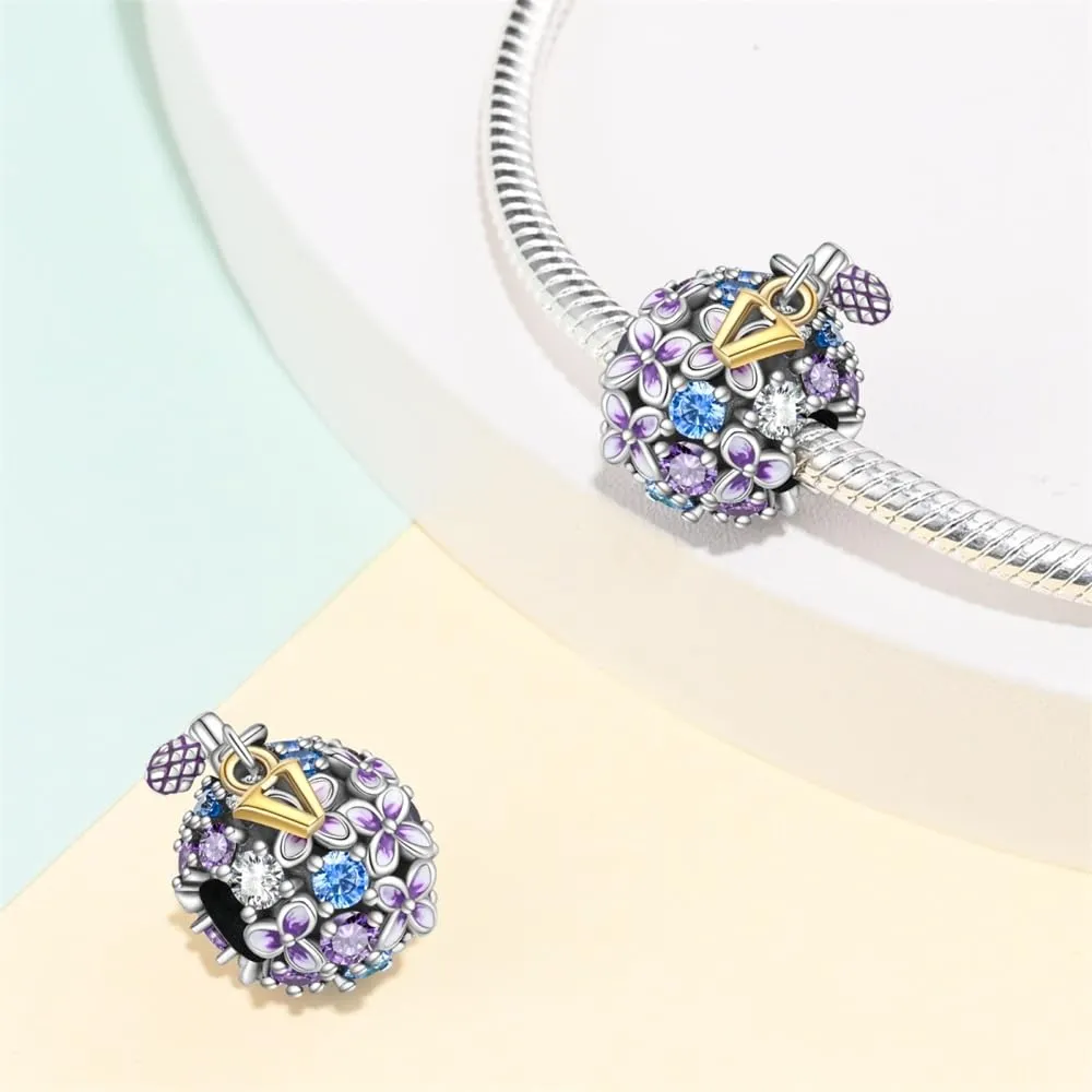 KUNSIR Bead Charm in Argento Sterling 925 con Cubic Zirconia per Braccialetti e Collane Europei - immagine 2